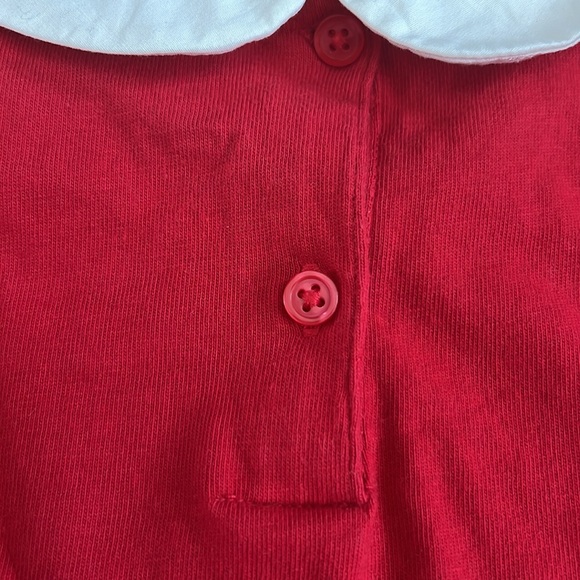 Gap Holiday Christmas Long Sleeve with Peter Pan Collar 3Y - Modern Red - Picture 7 of 7